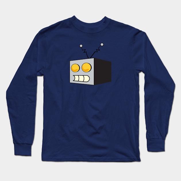 Bot Head, Now in Deeluxe HueView! Long Sleeve T-Shirt by ElliotLouisArt